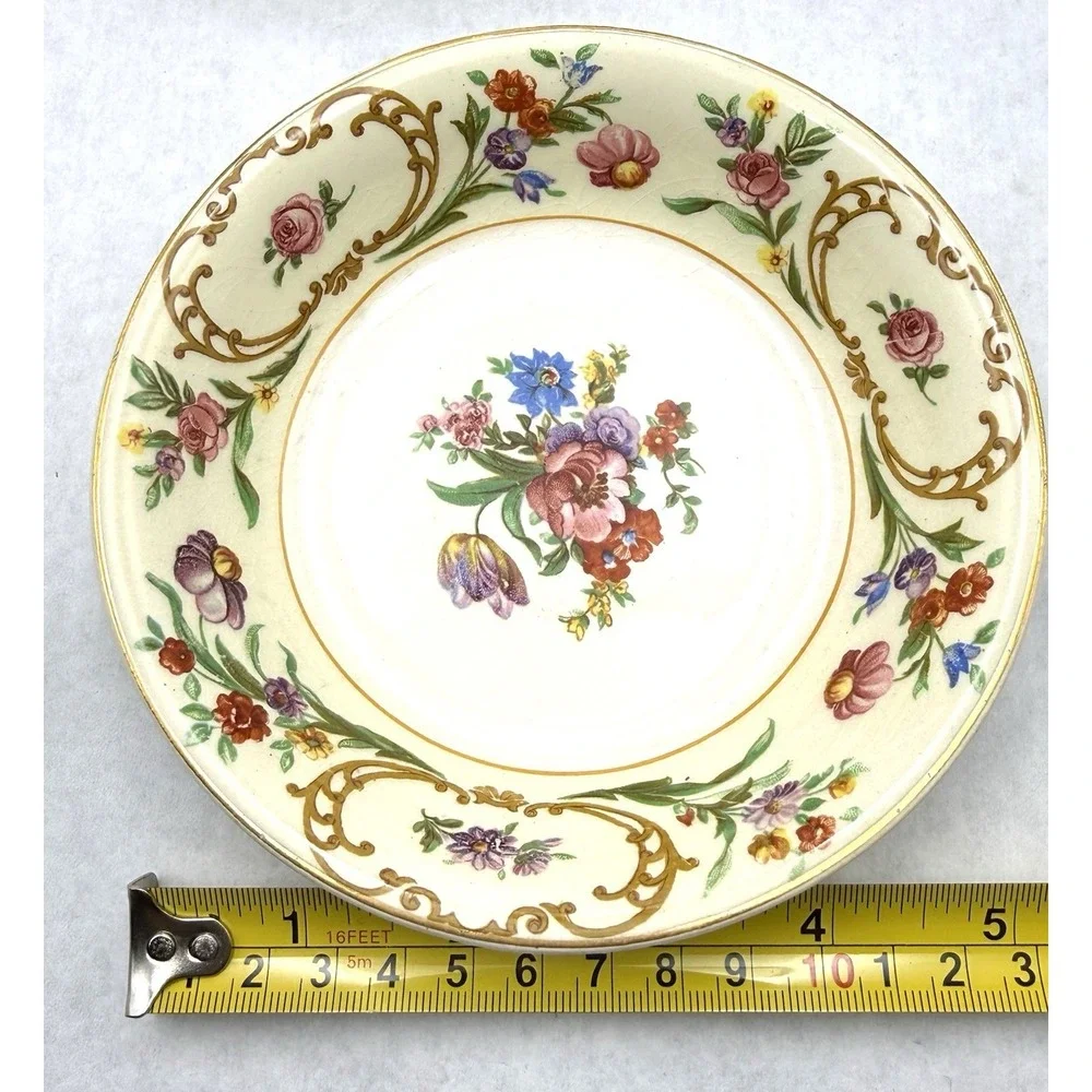 J&G Meakin Reg Sol‎ Registered Soleil Floral Berry Bowls Gold England Set 9